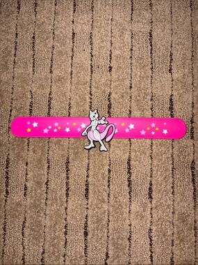 Pokémon Mew Ex Pink Cartoon Character Kids Slap Bracelet
